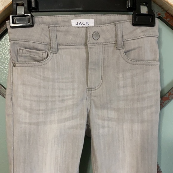 Girls’ 4T Janie and Jack Grey Denim Adjustable Jeans - Picture 2 of 7